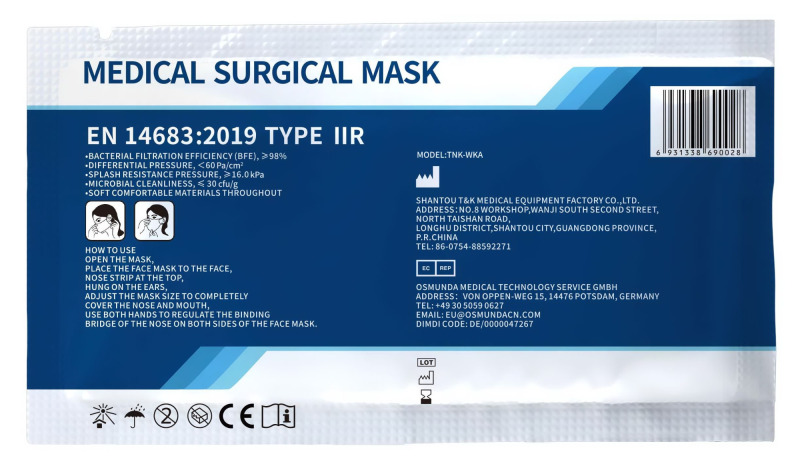 3 Ply Type IIR Medical Surgical Face Mask (Ear-Loop)