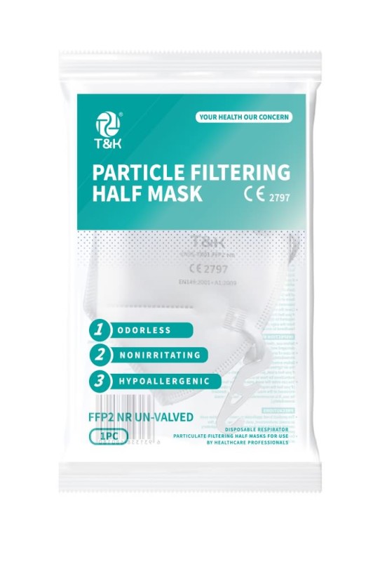 FFP2 Particle Filtering Half Face Mask (Printed Bag)