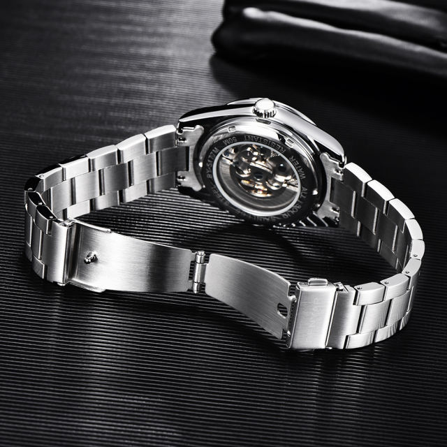 BENYAR Automatic Men's Watches Solid Stainless Steel Bracelet Wrist Watch for Men Casual Wristwatches 50M Waterproof Luminous Watch