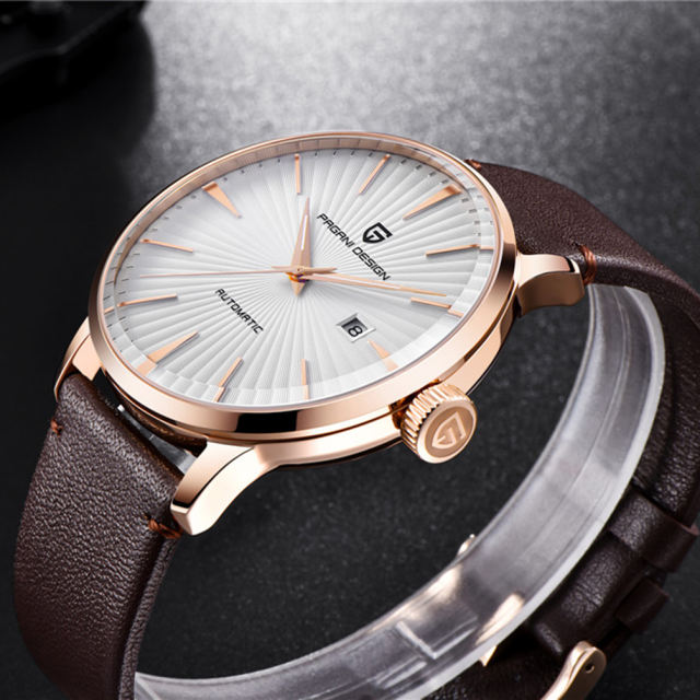 PAGANI DESIGN Luxury Automatic Men's Watches Stainless Steel Genuine Leather Waterproof Wrist Watch for Men Business Style Casual Design