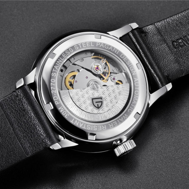 PAGANI DESIGN Luxury Automatic Men's Watches Stainless Steel Genuine Leather Waterproof Wrist Watch for Men Business Style Casual Design