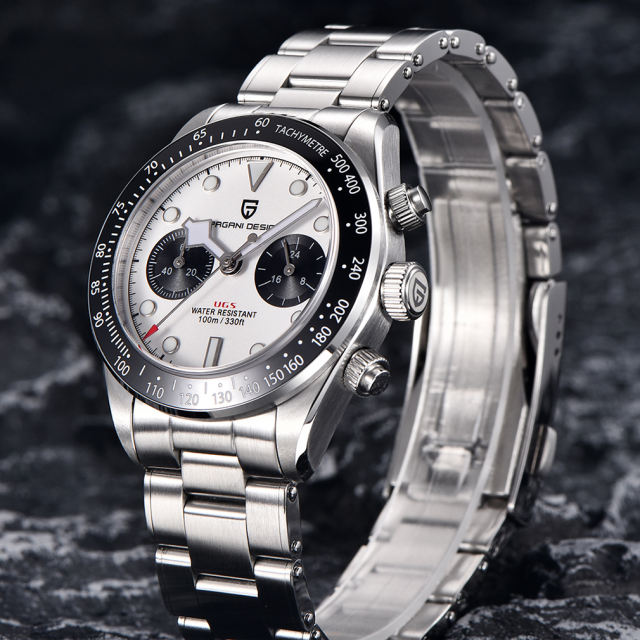 PAGANI DESIGN New Men's Quartz Watches full Stainless Steel Waterproof Wrist Watch for Men SEIKO VK64 Movement PD1718