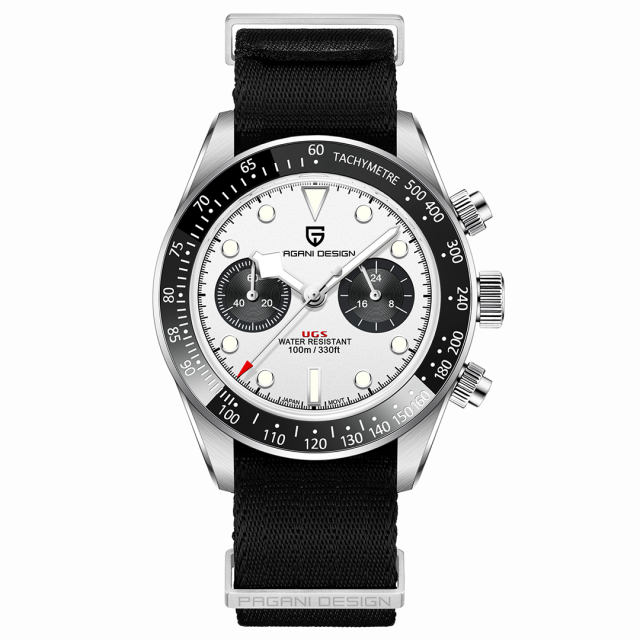 PAGANI DESIGN New Men's Quartz Watches full Stainless Steel Waterproof Wrist Watch for Men SEIKO VK64 Movement PD1718