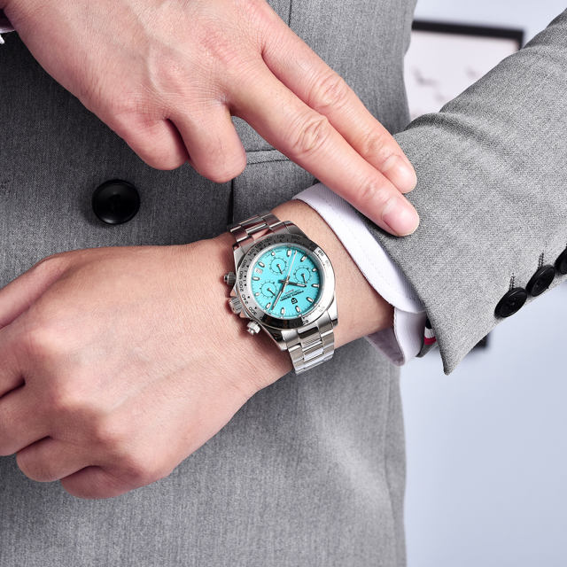 PAGANI DESIGN New Quartz Men's Watches full Stainless Steel Waterproof Chronograph Wrist Watch for Men SEIKO VK63 Movement PD1727