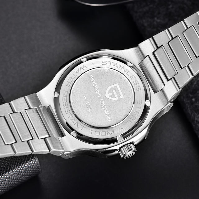 PAGANI DESIGN New Men's Automatic Watches 40mm Luxury Stainless Steel Casual Waterproof Wrist Watches Sapphire Dial Glass PD1728