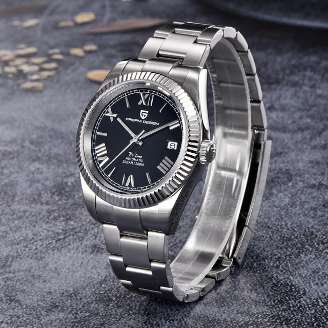 PAGANI DESIGN New Men's Automatic Watches 40mm full Stainless Steel Waterproof Mechanical Wrist Watch for Men PD1691