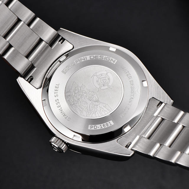 PAGANI DESIGN New Men's Automatic Watches 40mm full Stainless Steel Waterproof Mechanical Wrist Watch for Men PD1691