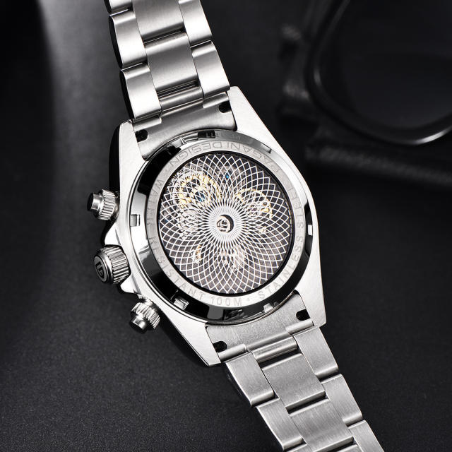 PAGANI DESIGN PD1777 Automatic Men's Watches 40mm full Stainless Steel Skeleton Mechanical Wrist Watch for Men