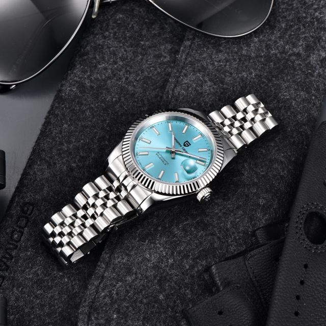 PAGANI DESIGN Men's Automatic Watches Business Mechanical Wrist Watch with Jubilee Bracelet NH35A Movement 100M Waterproof Full Stainless Steel Stap