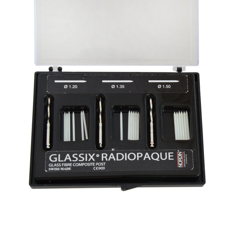 Dental Nordin Glassix Glass High-Intensity Fiber Resin RadioPaque Straight Post