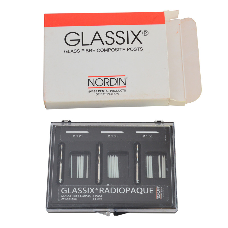Dental Nordin Glassix Glass High-Intensity Fiber Resin RadioPaque Straight Post