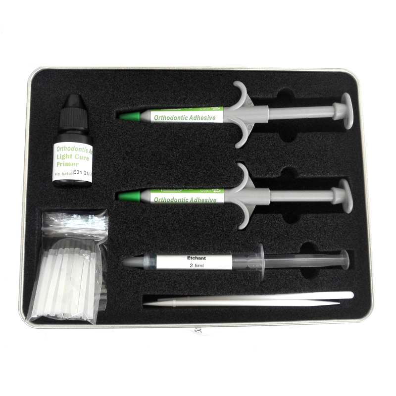 Dental Orthodontic Bonding Light Cure Adhesive Primer Green Glue Kits
