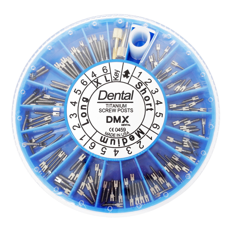 DMX Dental Screw Post Kit  Titanium 120/240 Pieces +2 Key Wrench Tool