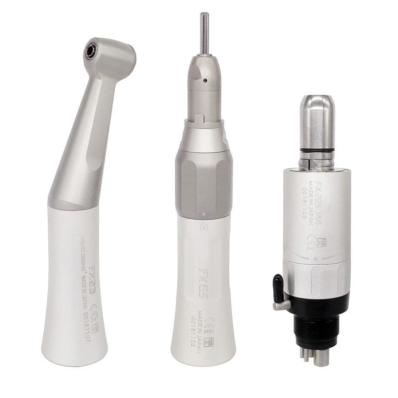 Dental Low Speed Handpiece Set FX23 1:1 Contra Angle fits NSK FX205 Air Motor