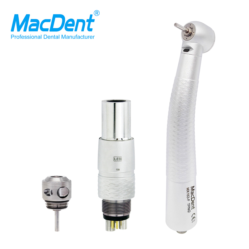 MacDent MX163-F TPNQ Dental Fiber Optic LED High Speed handpiece Fit NSK Coupler