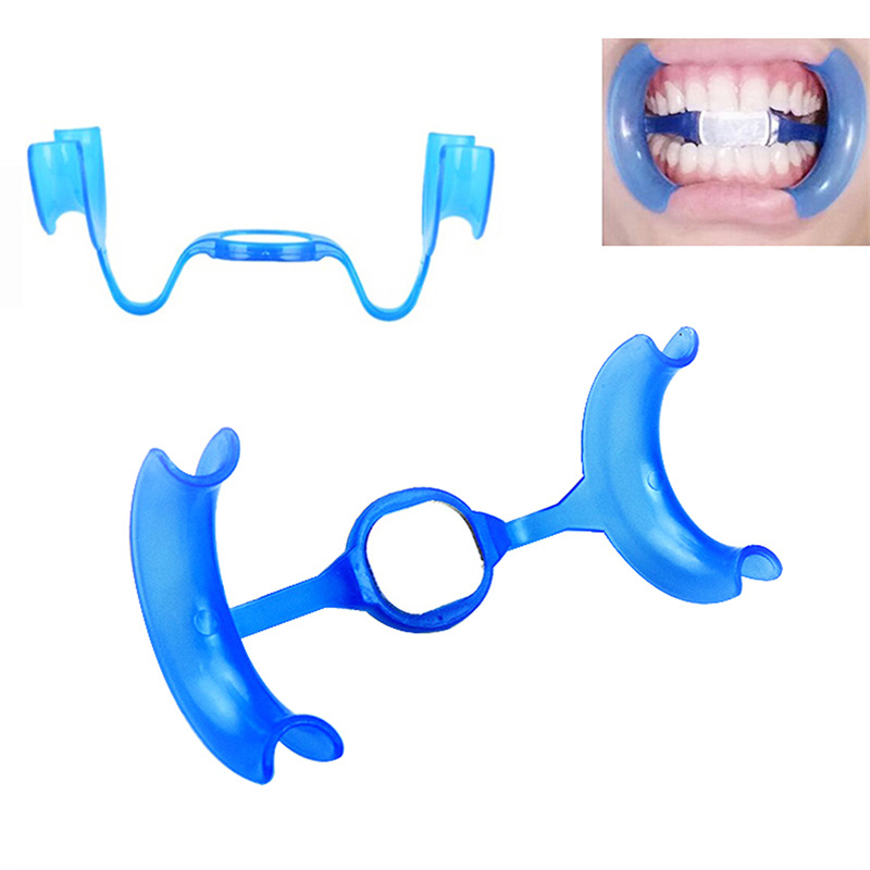 10 Pcs Dental M-Shape Mouth Opener with Mirror Cheek Retractor Teeth Whitening