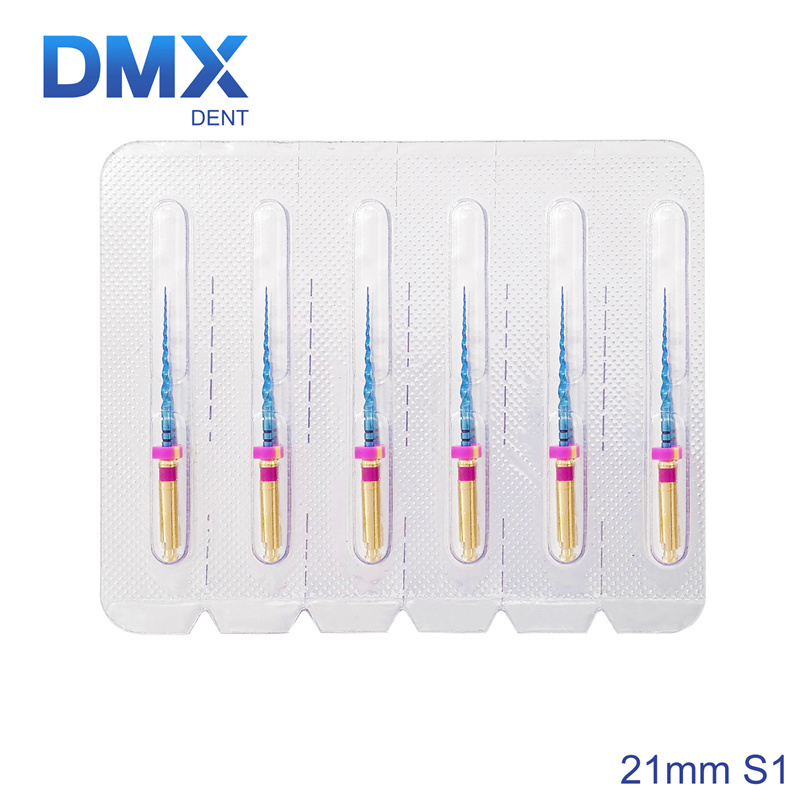 DMXDENT PT-BLUE Dental Heat Activated Niti Endodontic Root Canal Files Mixed 21mm / 25MM