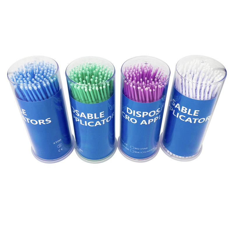 Disposable Micro Applicator Dental Use Bendable Brush 100pcs 4colors