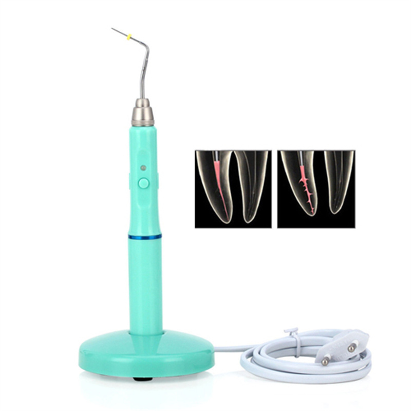 Dental Cordless Wireless Gutta Percha Tip Heated Plugger Needle Obturation System Endo Heated Pen + 2 Tips