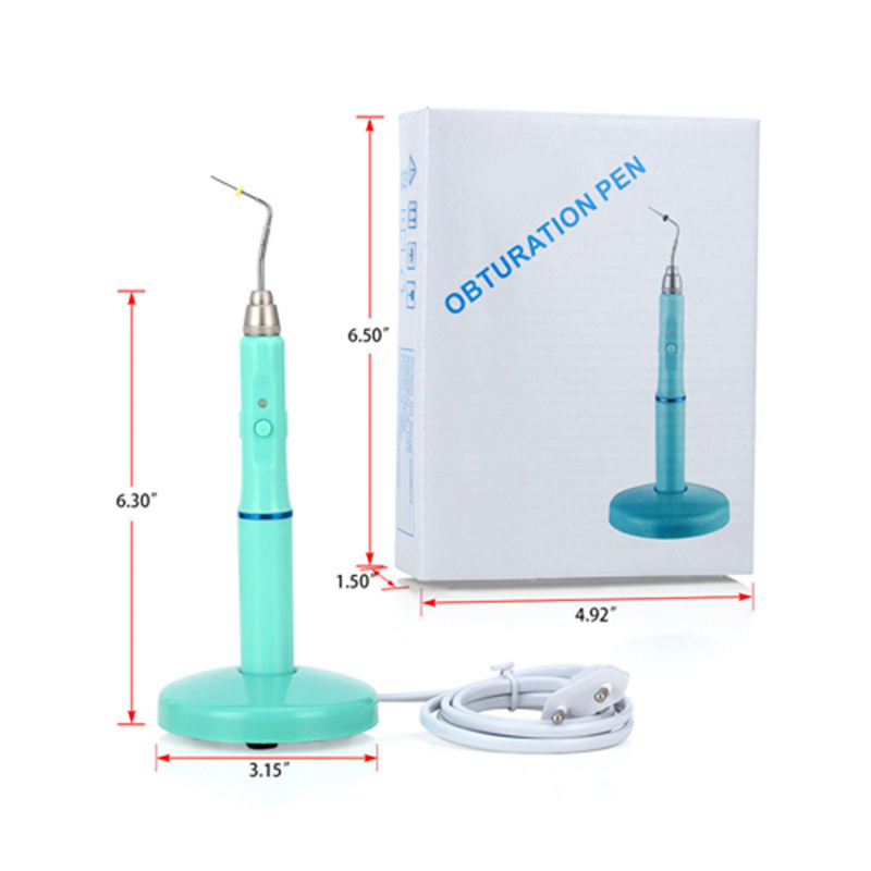 Dental Cordless Wireless Gutta Percha Tip Heated Plugger Needle Obturation System Endo Heated Pen + 2 Tips