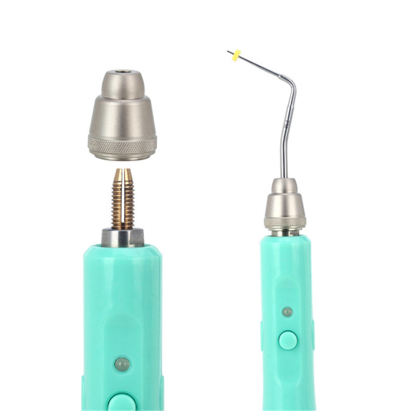 Dental Cordless Wireless Gutta Percha Tip Heated Plugger Needle Obturation System Endo Heated Pen + 2 Tips