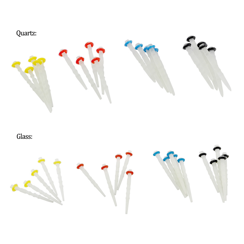 Dental Glass Quartz Fiber Posts Root Canal Pins Screw Straight 1.0-1.8mm 50 Pcs