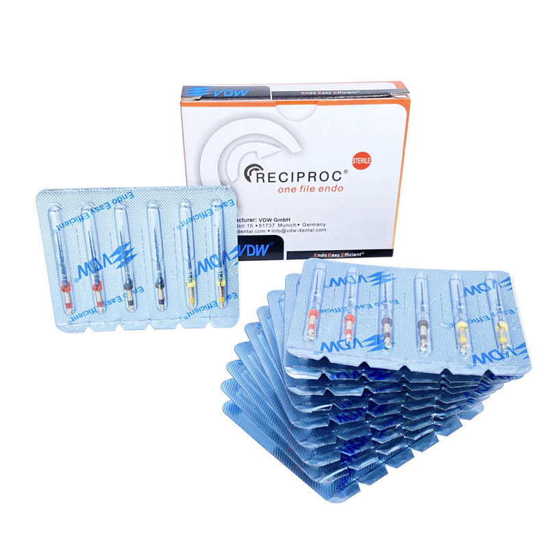 Dental Endo Root Canal Rotary Drills Reciproc BLUE R25 R40 R50 Assorted 6 Files