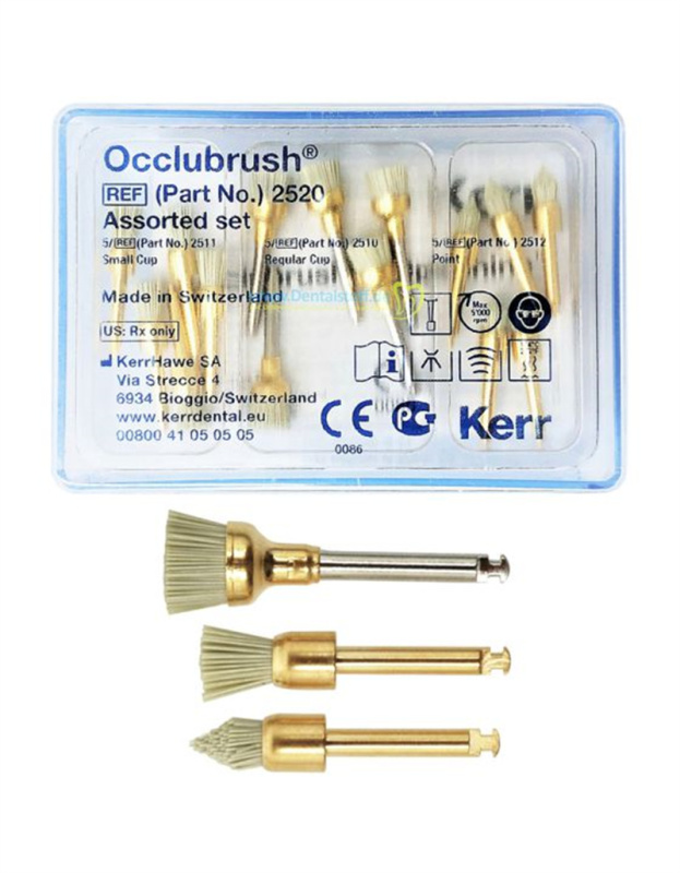 KERR Dental Finishing Polishing Occlubrush Small/Regular Cup Point Brushes
