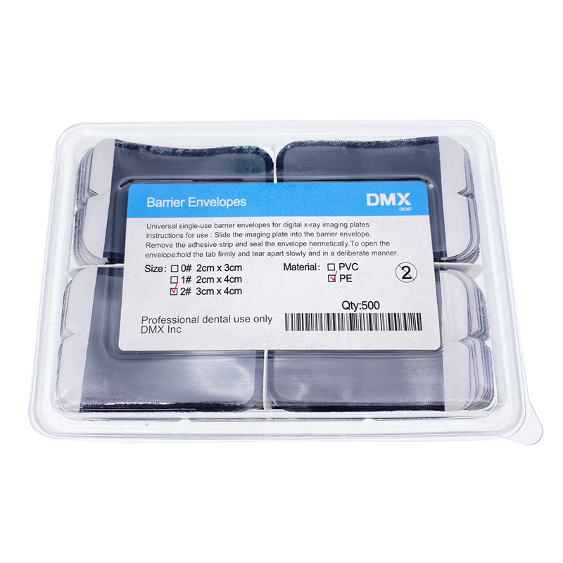 DMXDENT Barrier Envelopes for Dental X Ray Digital Phosphor Plate Sensor  Size #0/#1/#2