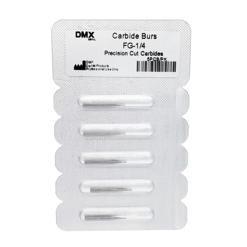 DMX-DENTAL Dental Carbide Burs Round Ball FG1/4 / 1/2 / 1 / 2 / 3 / 4 / 5 6 / 7 / 8 for High Speed Handpiece