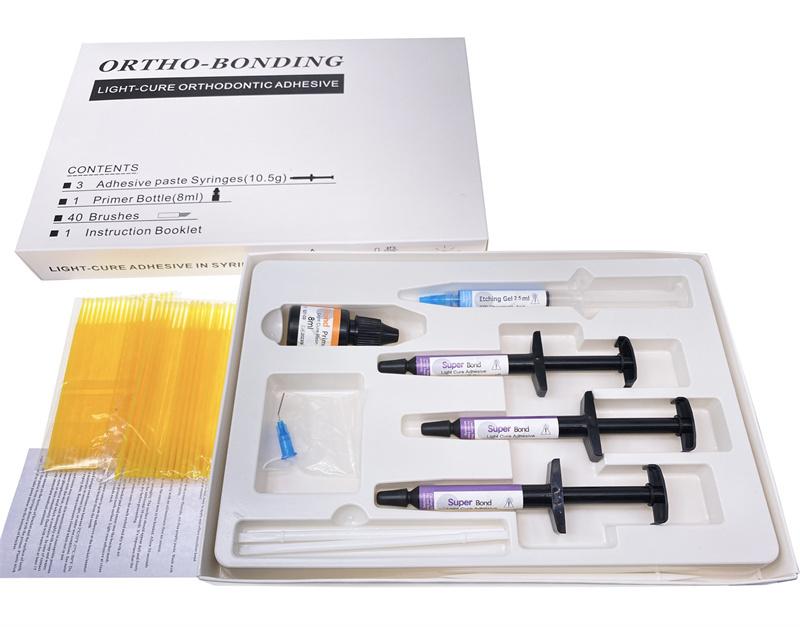 Dental Orthodontic Bonding Bracket Light Cure Adhesive Kit Resin Paste Syringe