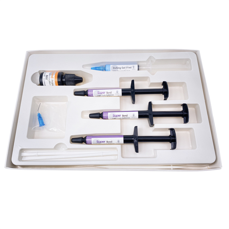 Dental Orthodontic Bonding Bracket Light Cure Adhesive Kit Resin Paste Syringe