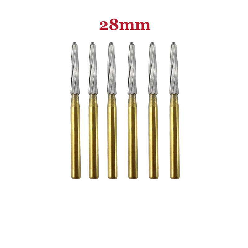 Endo-Z Dental Endodontic Gold-Plated Carbide Burs For High Speed Handpiece 25mm / 28mm
