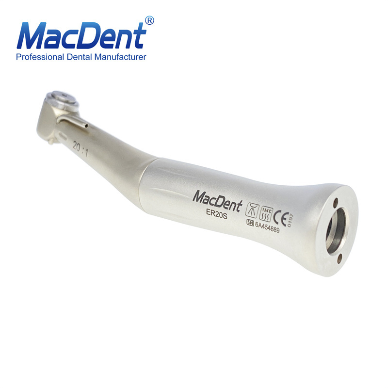 MacDent ER20S Dental Low Speed Contra Angle Reducing 20:1 Implant Handpiece E-Type NSK Style