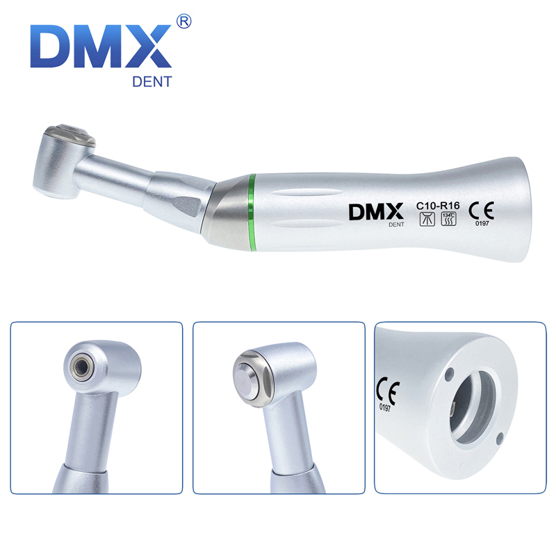 DMXDENT C10-R4 / C10-R10 / C10-R16 /C10-R64 Dental Low Speed Contra Angle Handpiece Push Button 4:1 / 10:1 / 16:1 / 64:1