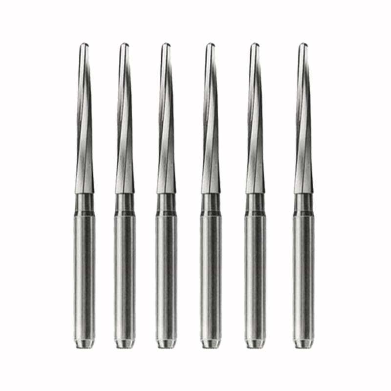 Zekrya Dental Surgical Carbide Burs Tungsten Steel Bone Cutters High Speed Handpiece 28mm 6pcs/pack