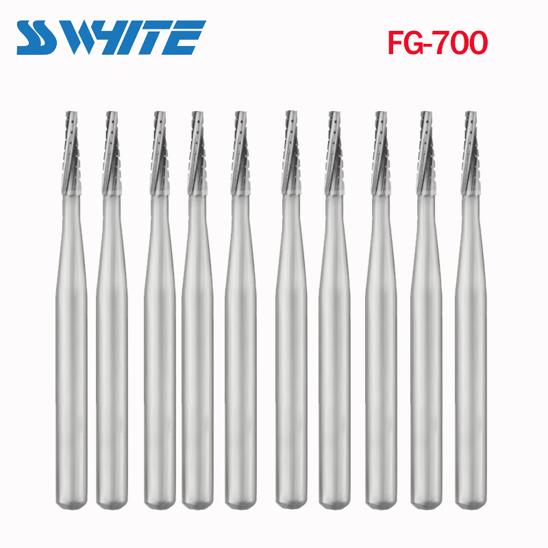 SS WHITE HP701/ FG330 / FG700 / FG701 / FG702 Carbide Burs For Dental Low / High Speed Handpiece 10Pcs/Pack