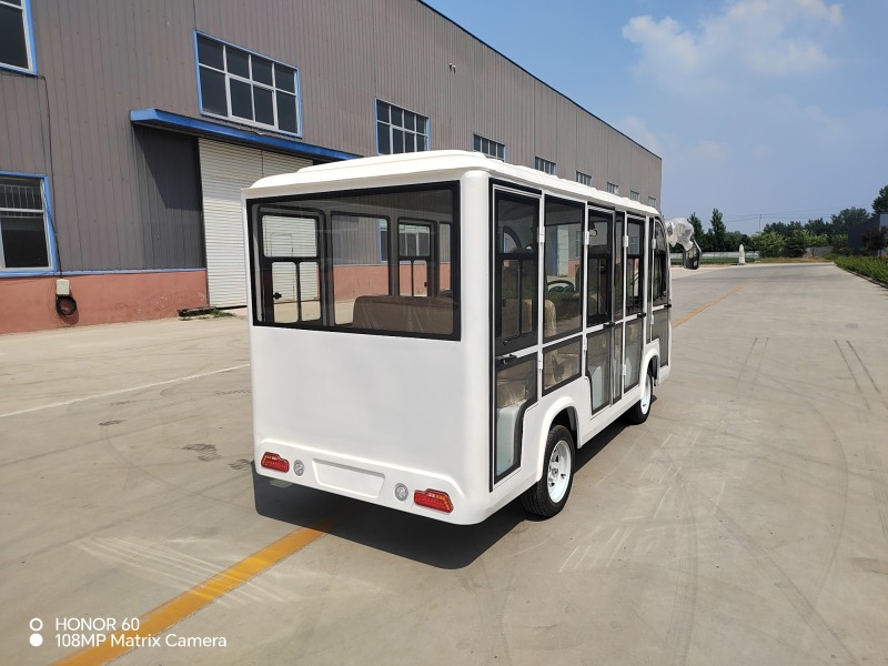 Luxury 11-Seater Electric Sightseeing Car with Full Glass Door/Sightseeing Shuttle Bus