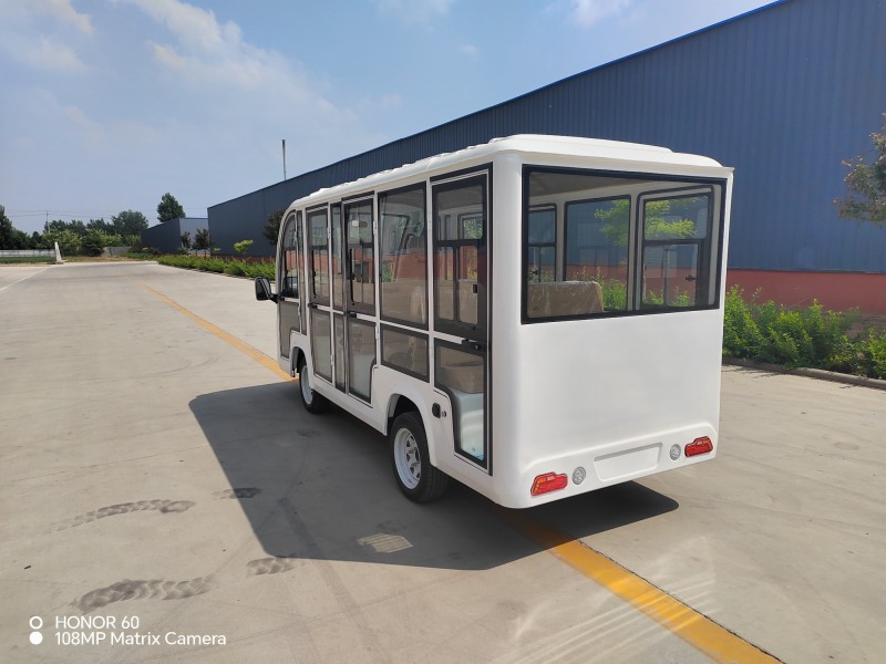 Luxury 11-Seater Electric Sightseeing Car with Full Glass Door/Sightseeing Shuttle Bus