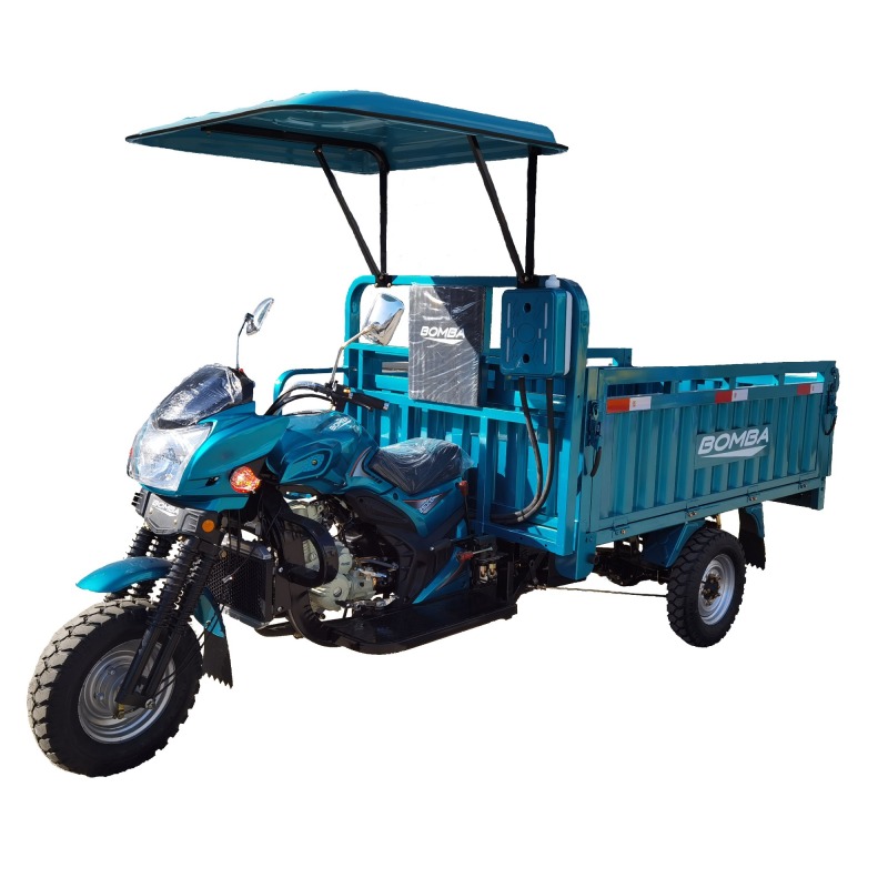 200cc Three-Wheeled Motorcycle with Sunshade, Three-Wheeled Cargo Tricycle