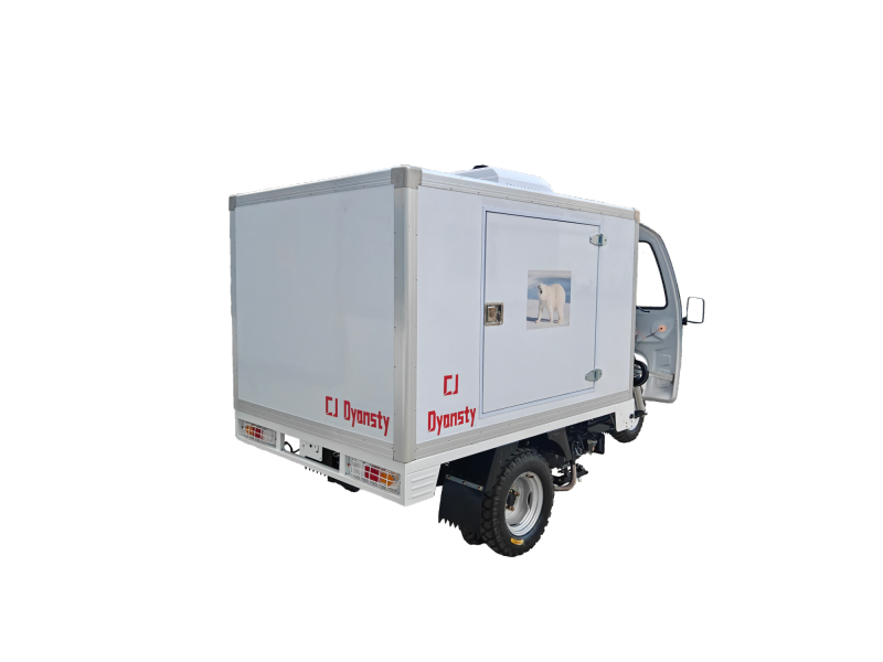 Three-Wheeled Ice Cream and Food Refrigerated Truck, Exterior Color Can Be Customized