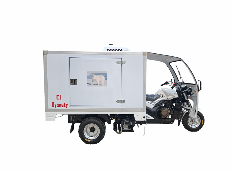 Three-Wheeled Ice Cream and Food Refrigerated Truck, Exterior Color Can Be Customized