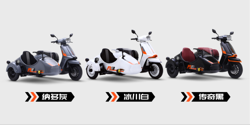 2025 New Style Stylish Small Two-Seater Tricycle Sidecar