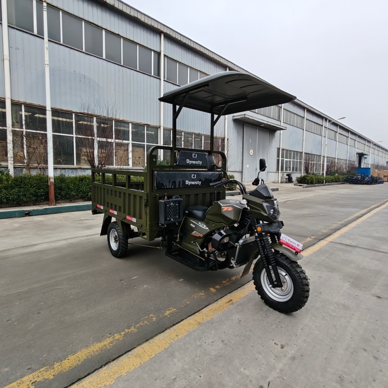 200cc Water-Cooled Gasoline Cargo Tricycle with Sunshade Maximum Load Capacity 1500kg