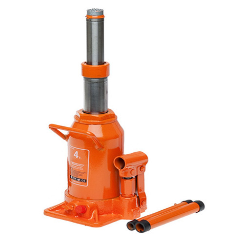 4T hydraulic double ram bottle jack with 4000kg lifting capacity