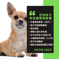 【遺傳病基因檢測套餐】狗狗專用 - 芝娃娃犬 Genetics Test For Chihuahua (Dog)