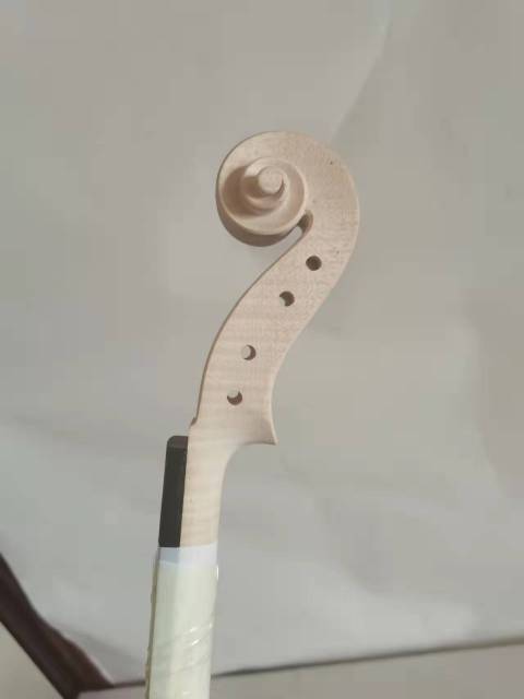 15.5'' Viola Stradi model unvarnished in white solid flamed maple back old spruce top hand made