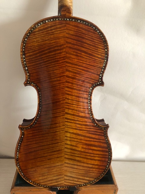 Master violin 4/4 Hellier model solid flamed maple back spruce top shell inlay all hand made completely