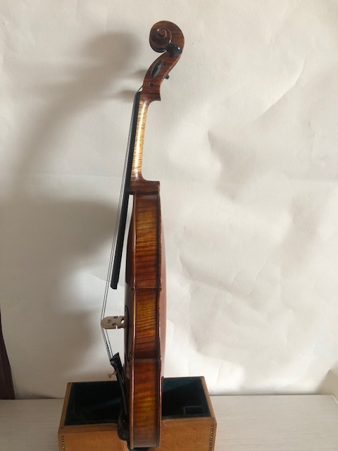 Master violin 4/4 Hellier model solid flamed maple back spruce top shell inlay all hand made completely