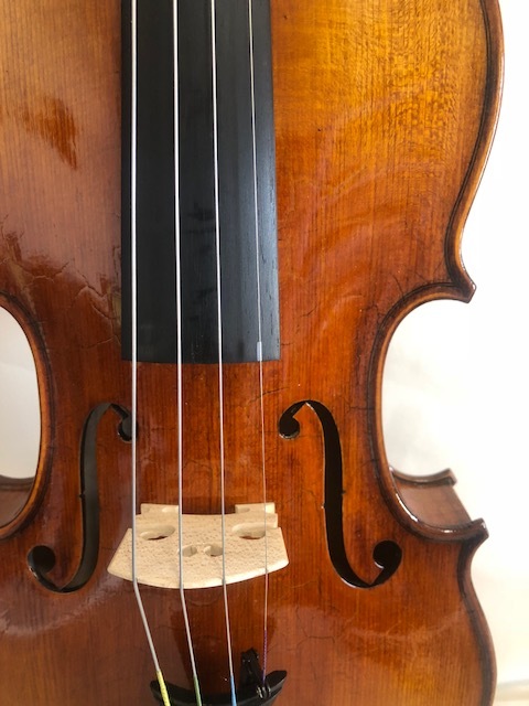 Master 4/4 violin Solid flamed maple back spruce top hand made Tortoise cracks